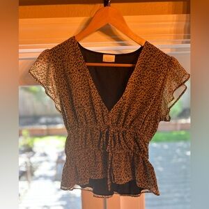 ABOUND leopard print blouse